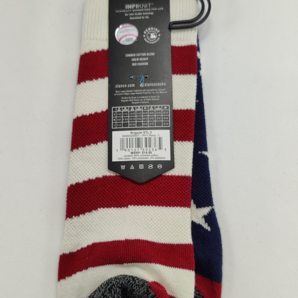 NWT Stance x MLB St Louis Cardinals BRIGADE STL 2 Crew Socks size L 9-13 - Picture 5 of 11